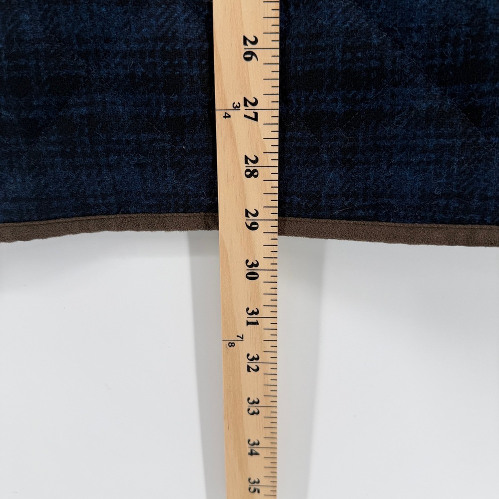 Peter Millar Wool Essex Quilted Vest Mens XL Navy Blue Melange Full Zip Golf - Picture 10 of 15